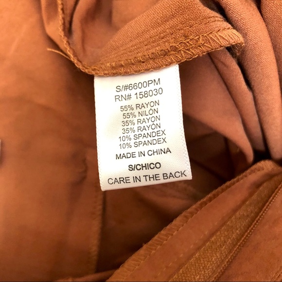 New! Skinny High Waist Paper Bag Pants in Copper - Picture 12 of 16